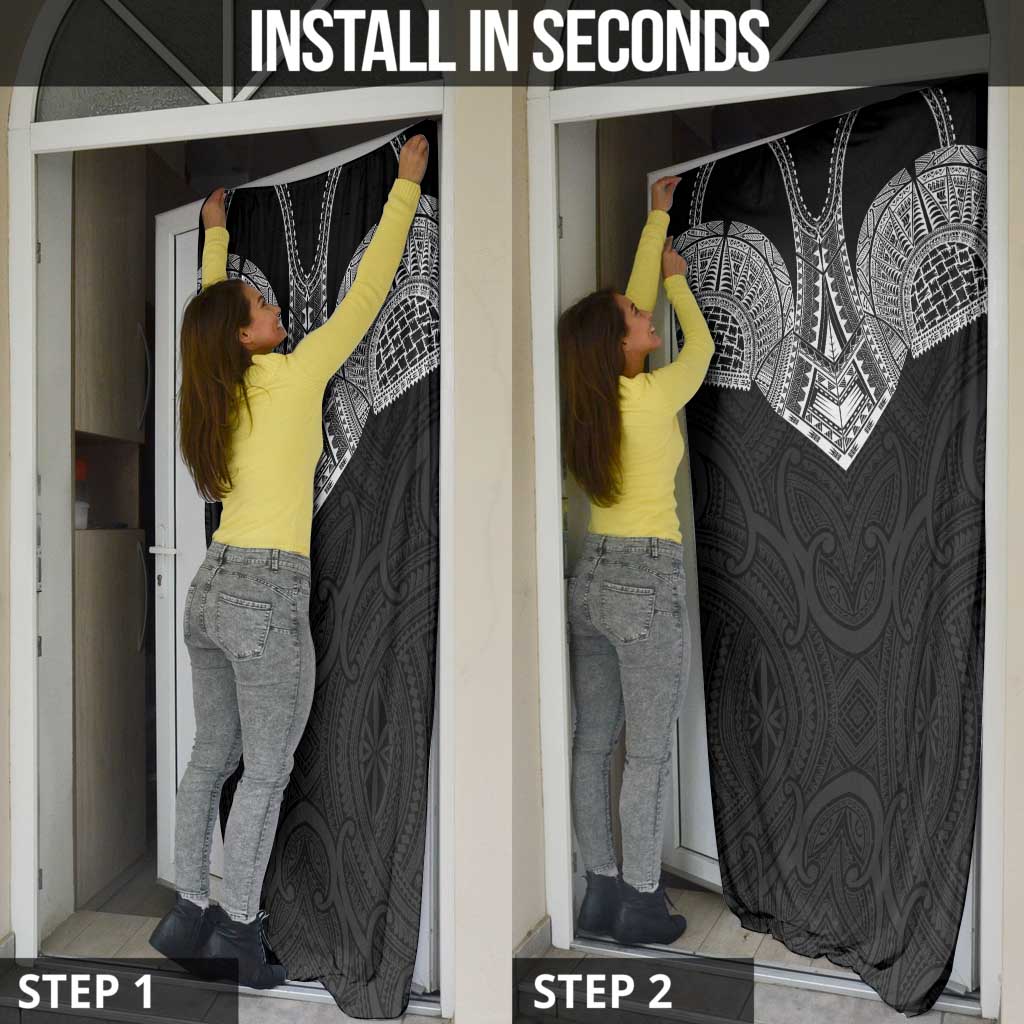 Samoan Traditional Art Tattoos Door Cover Tatau Roman Reigns Black Color LT03 - Polynesian Pride