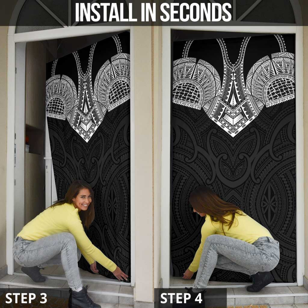 Samoan Traditional Art Tattoos Door Cover Tatau Roman Reigns Black Color LT03 - Polynesian Pride