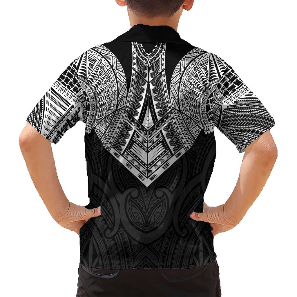 Samoan Traditional Art Tattoos Hawaiian Shirt Tatau Roman Reigns Black Color - Polynesian Pride