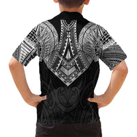 Samoan Traditional Art Tattoos Hawaiian Shirt Tatau Roman Reigns Black Color - Polynesian Pride