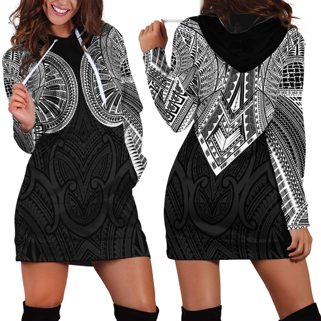 Samoan Traditional Art Tattoos Hoodie Dress Tatau Roman Reigns Black Color LT03 - Polynesian Pride