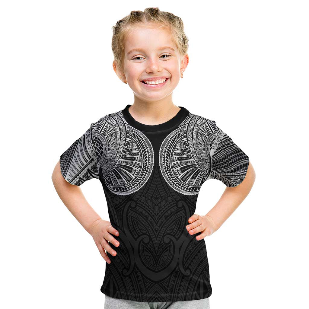 Samoan Traditional Art Tattoos Kid T Shirt Tatau Roman Reigns Black Color - Polynesian Pride
