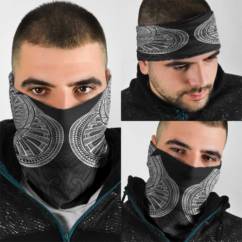 Samoan Traditional Art Tattoos Neck Gaiter Tatau Roman Reigns Black Color - Polynesian Pride