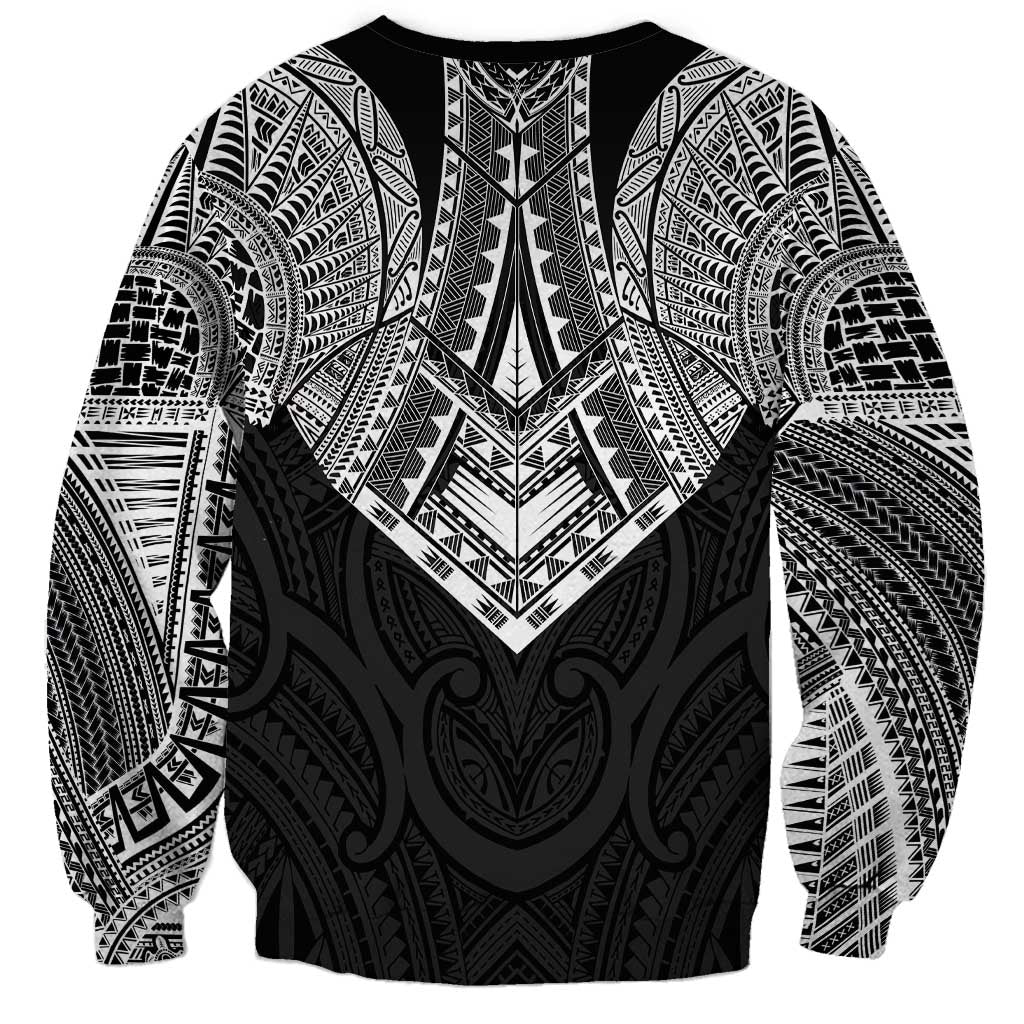 Samoan Traditional Art Tattoos Sweatshirt Tatau Roman Reigns Black Color LT03 - Polynesian Pride