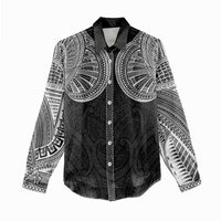 Samoan Traditional Art Tattoos Women Casual Shirt Tatau Roman Reigns Black Color LT03 - Polynesian Pride