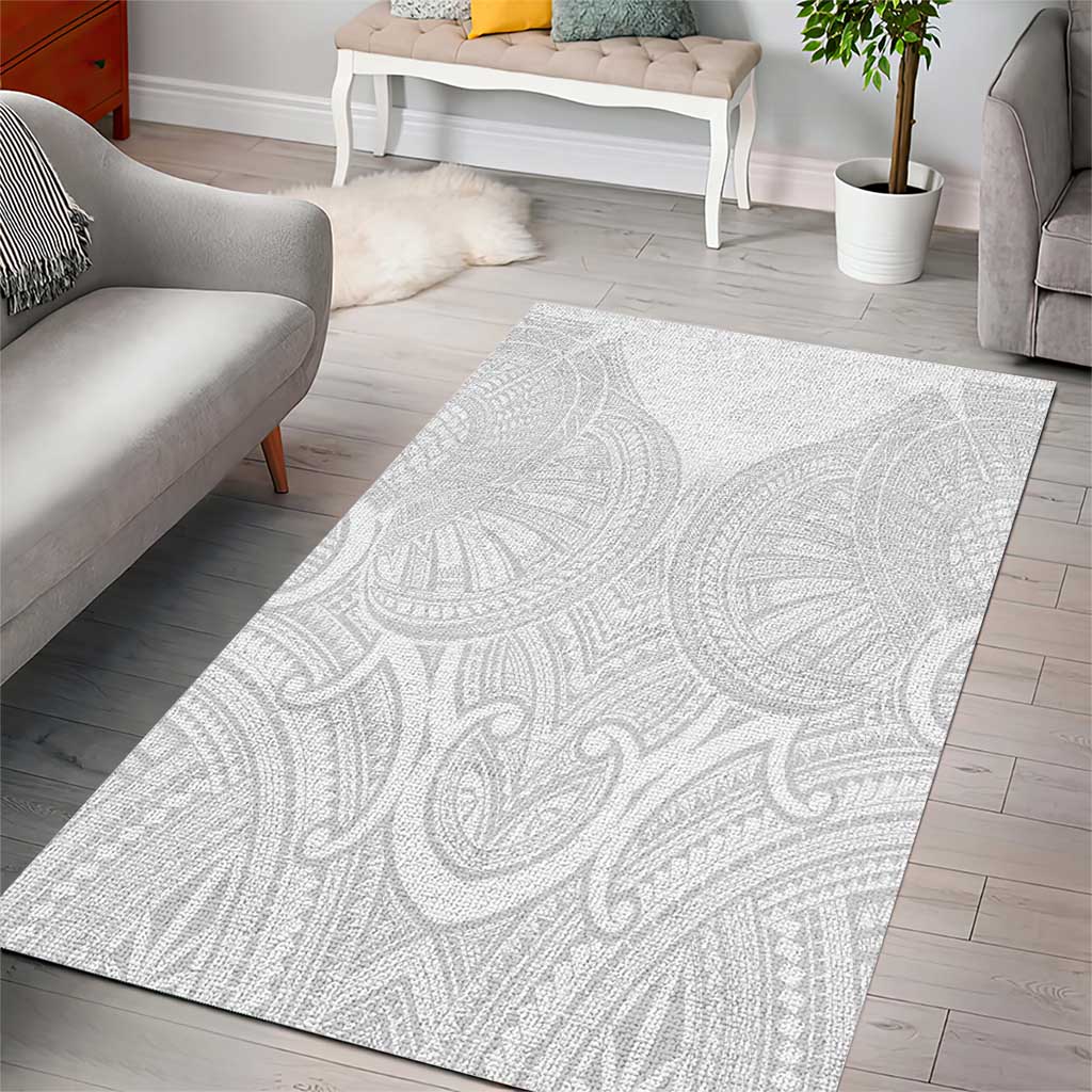 Samoan Traditional Art Tattoos Area Rug Tatau Roman Reigns White Color LT03 - Polynesian Pride