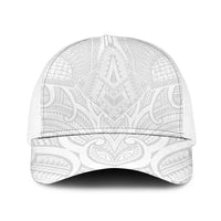 Samoan Traditional Art Tattoos Baseball Net Cap Tatau Roman Reigns White Color - Polynesian Pride