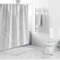Samoan Traditional Art Tattoos Bathroom Set Tatau Roman Reigns White Color - Polynesian Pride