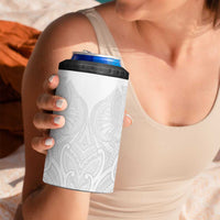 Samoan Traditional Art Tattoos 4 in 1 Can Cooler Tumbler Tatau Roman Reigns White Color LT03 - Polynesian Pride