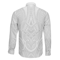Samoan Traditional Art Tattoos Family Matching Mermaid Dress and Hawaiian Shirt Tatau Roman Reigns White Color LT03 - Polynesian Pride