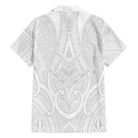 Samoan Traditional Art Tattoos Family Matching Summer Maxi Dress and Hawaiian Shirt Tatau Roman Reigns White Color LT03 - Polynesian Pride