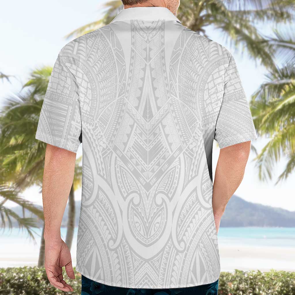 Samoan Traditional Art Tattoos Hawaiian Shirt Tatau Roman Reigns White Color - Polynesian Pride