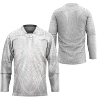 Samoan Traditional Art Tattoos Hockey Jersey Tatau Roman Reigns White Color - Polynesian Pride