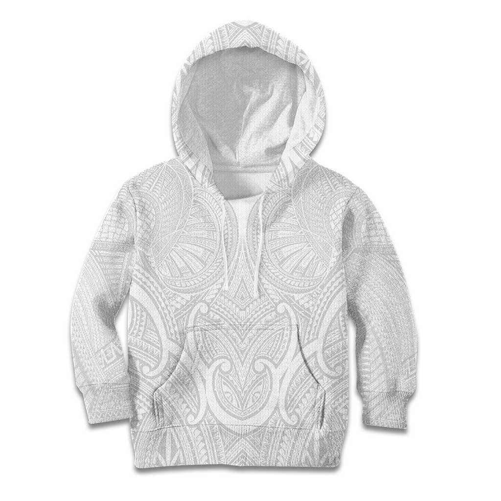 Samoan Traditional Art Tattoos Kid Hoodie Tatau Roman Reigns White Color - Polynesian Pride