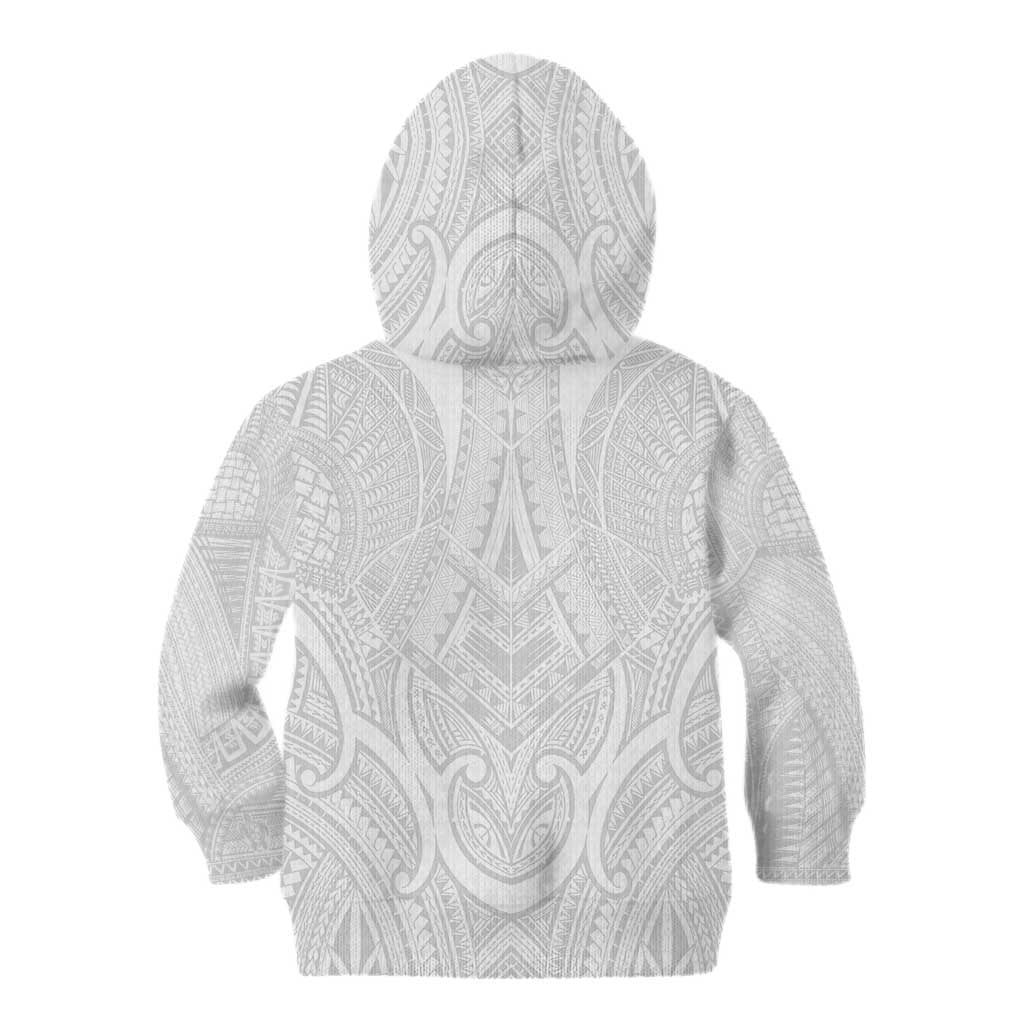 Samoan Traditional Art Tattoos Kid Hoodie Tatau Roman Reigns White Color - Polynesian Pride