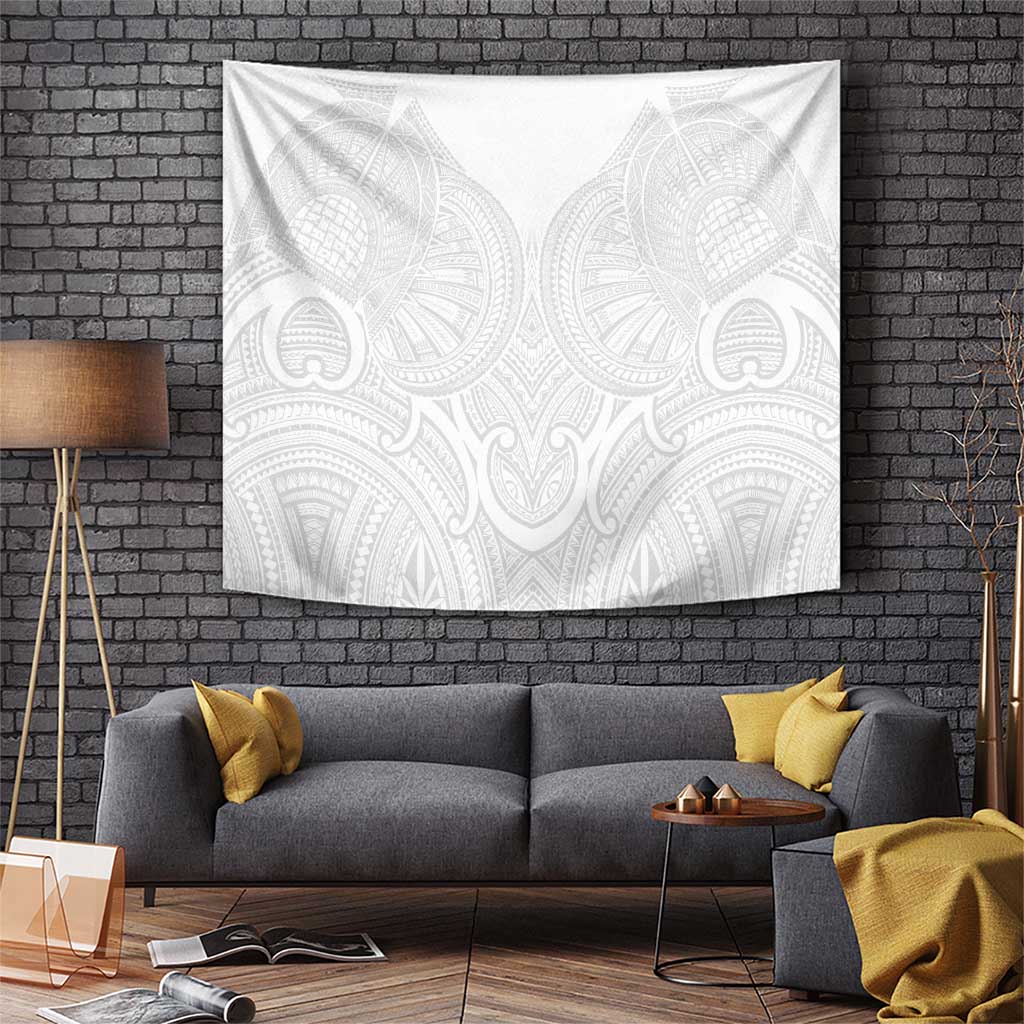 Samoan Traditional Art Tattoos Tapestry Tatau Roman Reigns White Color - Polynesian Pride