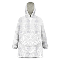 Samoan Traditional Art Tattoos Wearable Blanket Hoodie Tatau Roman Reigns White Color LT03 One Size White - Polynesian Pride