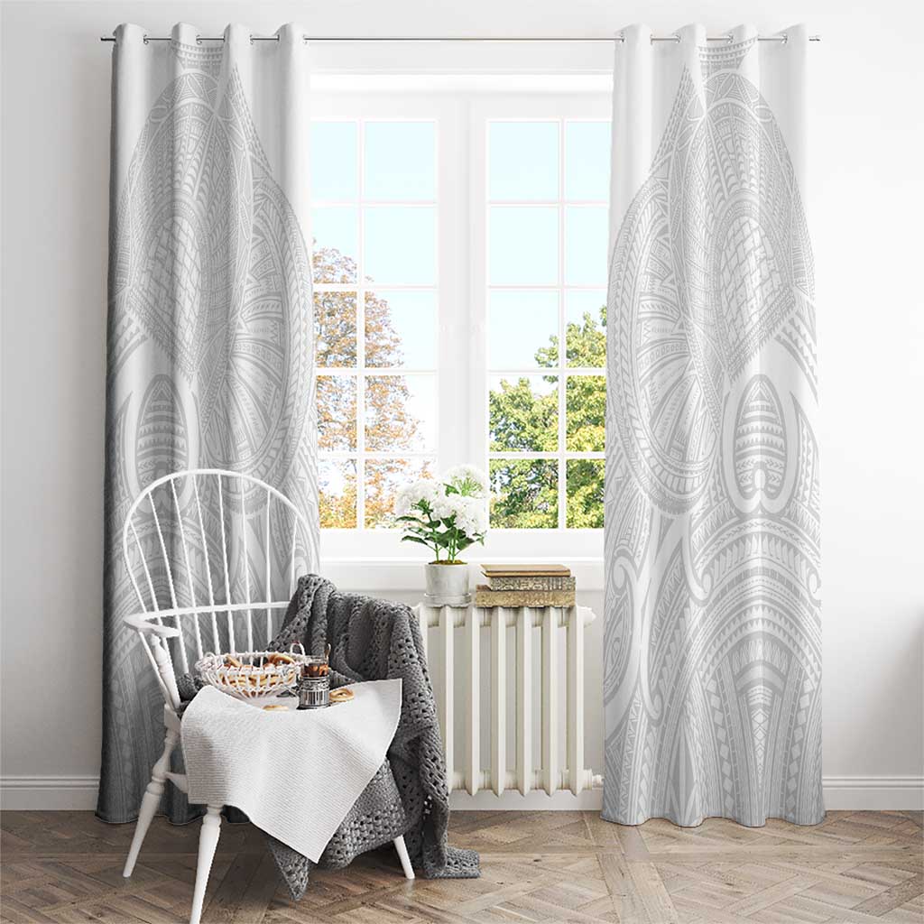 Samoan Traditional Art Tattoos Window Curtain Tatau Roman Reigns White Color - Polynesian Pride