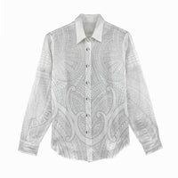 Samoan Traditional Art Tattoos Women Casual Shirt Tatau Roman Reigns White Color LT03 - Polynesian Pride