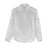 Samoan Traditional Art Tattoos Women Casual Shirt Tatau Roman Reigns White Color LT03 - Polynesian Pride