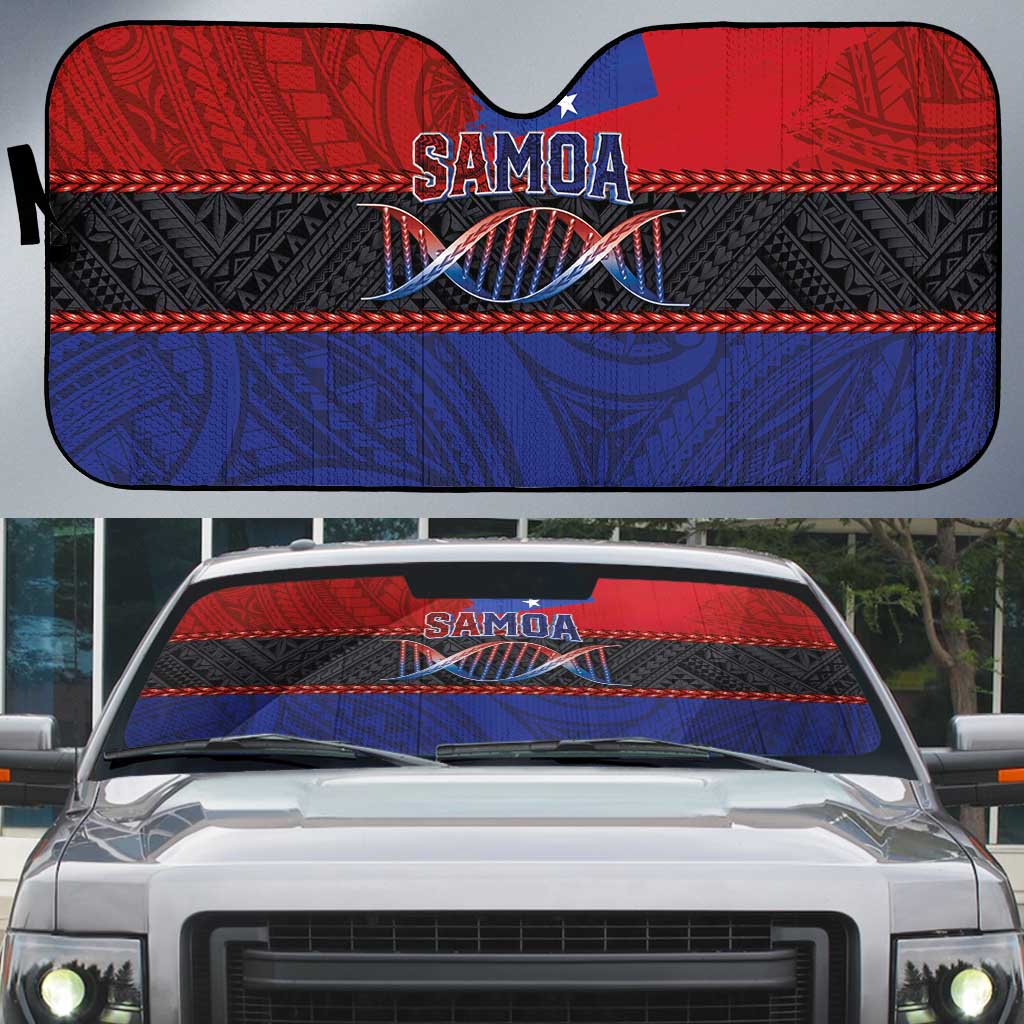Samoan DNA-Proud of Samoa Auto Sun Shade Polynesian Patterns LT03 Multicolor - Polynesian Pride
