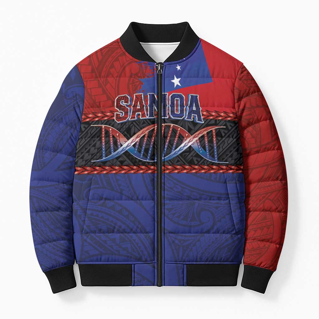 Personalised Samoan DNA-Proud of Samoa Bomber Puffer Jacket Polynesian Patterns LT03 Unisex Multicolor - Polynesian Pride