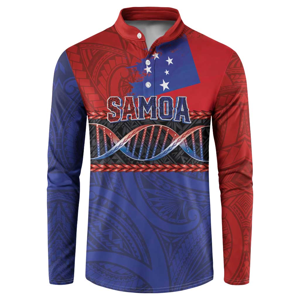 Personalised Samoan DNA-Proud of Samoa Button Sweatshirt Polynesian Patterns LT03 Multicolor - Polynesian Pride