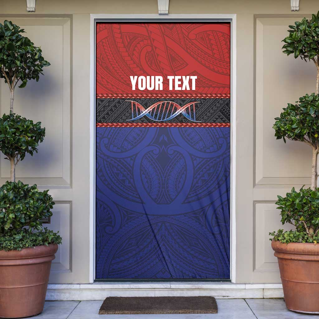Personalised Samoan DNA-Proud of Samoa Door Cover Polynesian Patterns LT03 Multicolor - Polynesian Pride
