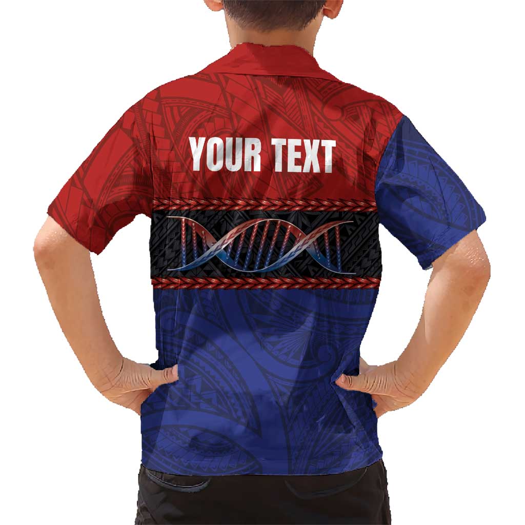 Personalised Samoan DNA-Proud of Samoa Family Matching Tank Maxi Dress and Hawaiian Shirt Polynesian Patterns LT03 - Polynesian Pride