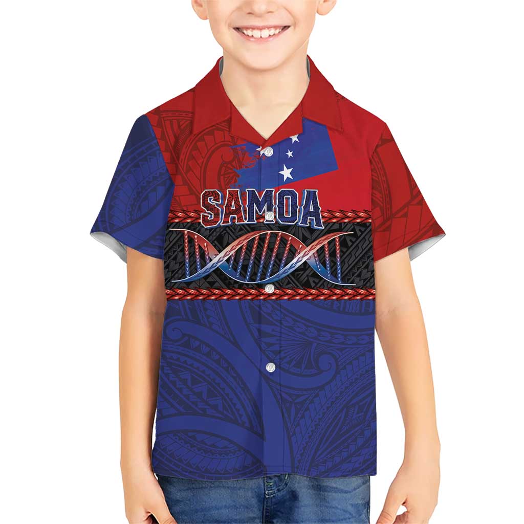Personalised Samoan DNA-Proud of Samoa Family Matching Tank Maxi Dress and Hawaiian Shirt Polynesian Patterns LT03 Son's Shirt Multicolor - Polynesian Pride
