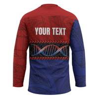 Personalised Samoan DNA-Proud of Samoa Hockey Jersey Polynesian Patterns - Polynesian Pride