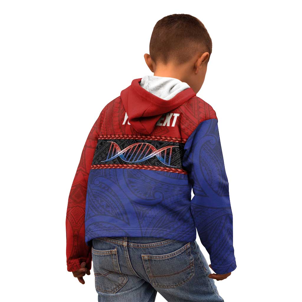 Personalised Samoan DNA-Proud of Samoa Kid Hoodie Polynesian Patterns - Polynesian Pride