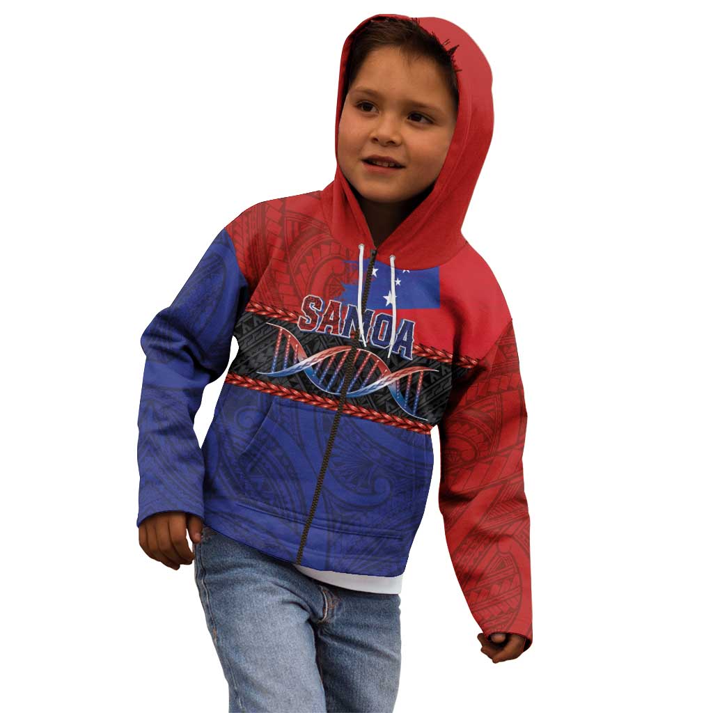 Personalised Samoan DNA-Proud of Samoa Kid Hoodie Polynesian Patterns - Polynesian Pride