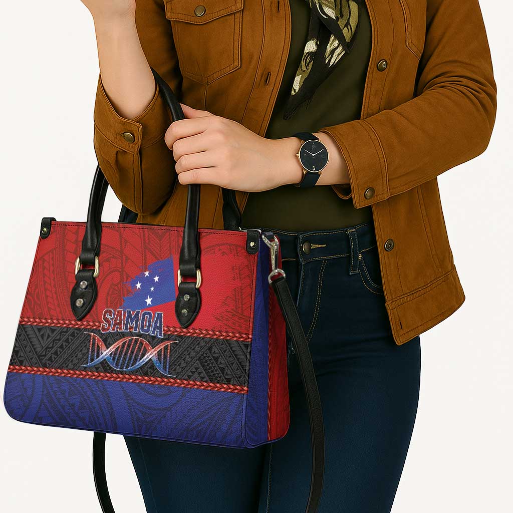 Samoan DNA-Proud of Samoa Leather Bag Polynesian Patterns - Polynesian Pride