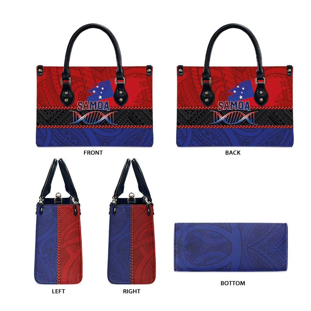 Samoan DNA-Proud of Samoa Leather Bag Polynesian Patterns - Polynesian Pride