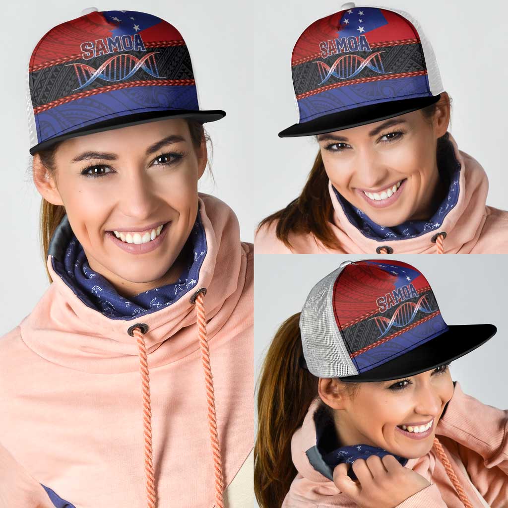 Samoan DNA-Proud of Samoa Mesh Trucker Cap Polynesian Patterns - Polynesian Pride