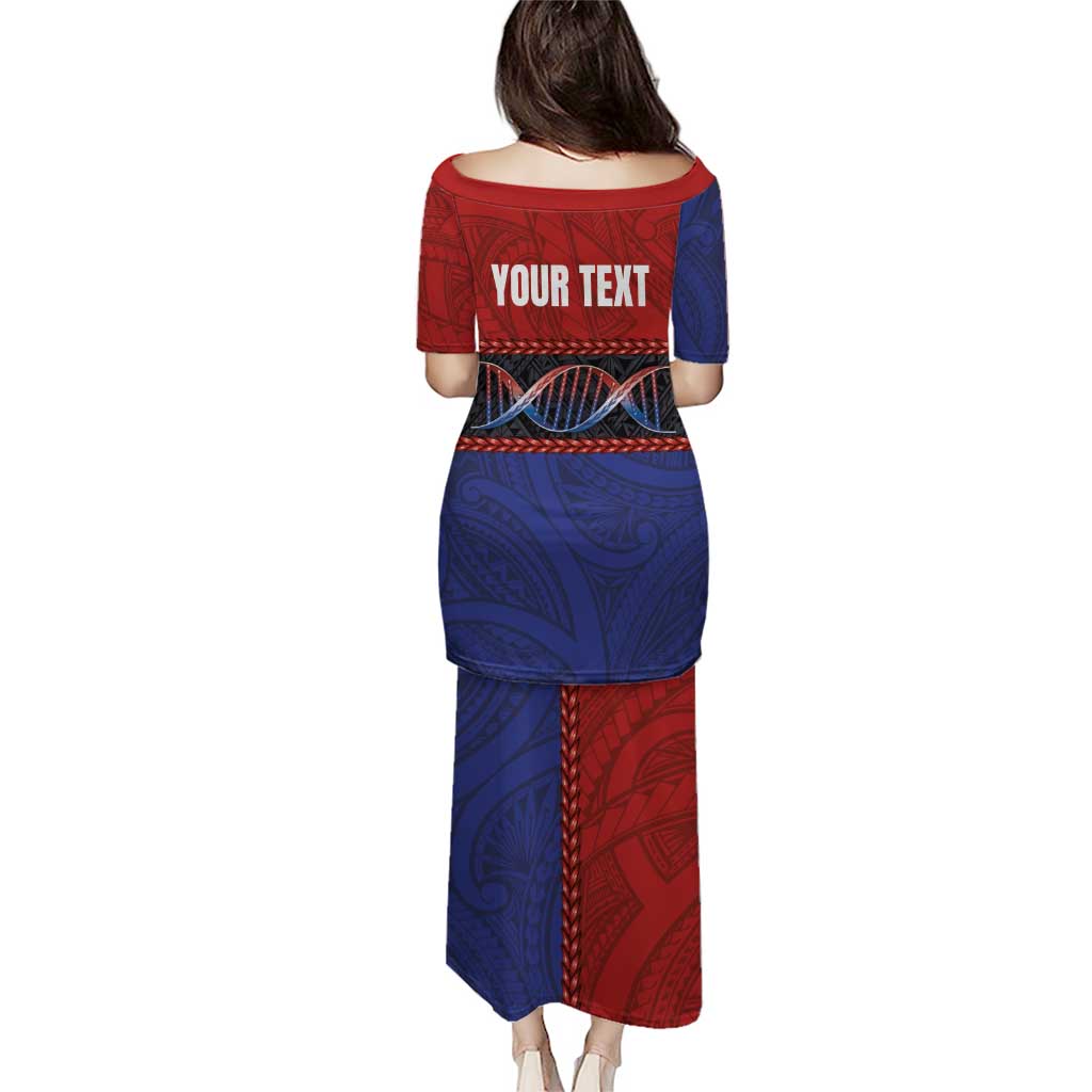 Personalised Samoan DNA-Proud of Samoa Puletasi Polynesian Patterns - Polynesian Pride