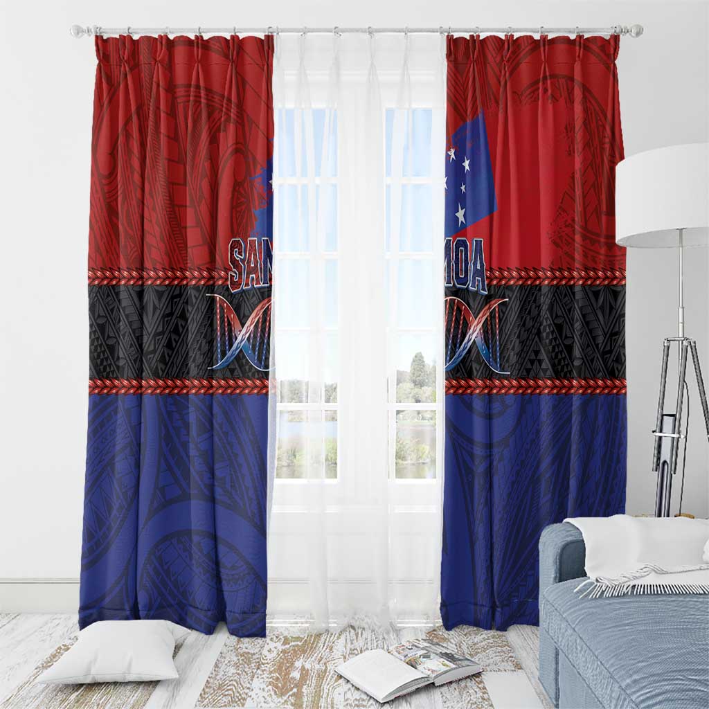 Samoan DNA-Proud of Samoa Window Curtain Polynesian Patterns - Polynesian Pride