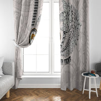 Custom Hawaii James Campbell High School Window Curtain Tribal Kakau Pattern LT03 - Polynesian Pride