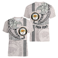 Custom Hawaii James Campbell High School Women V Neck T Shirt Tribal Kakau Pattern LT03 - Polynesian Pride