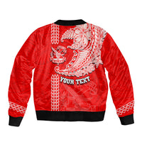 Hawaii Kalani High School Bomber Jacket Tribal Kakau Pattern LT03 - Polynesian Pride