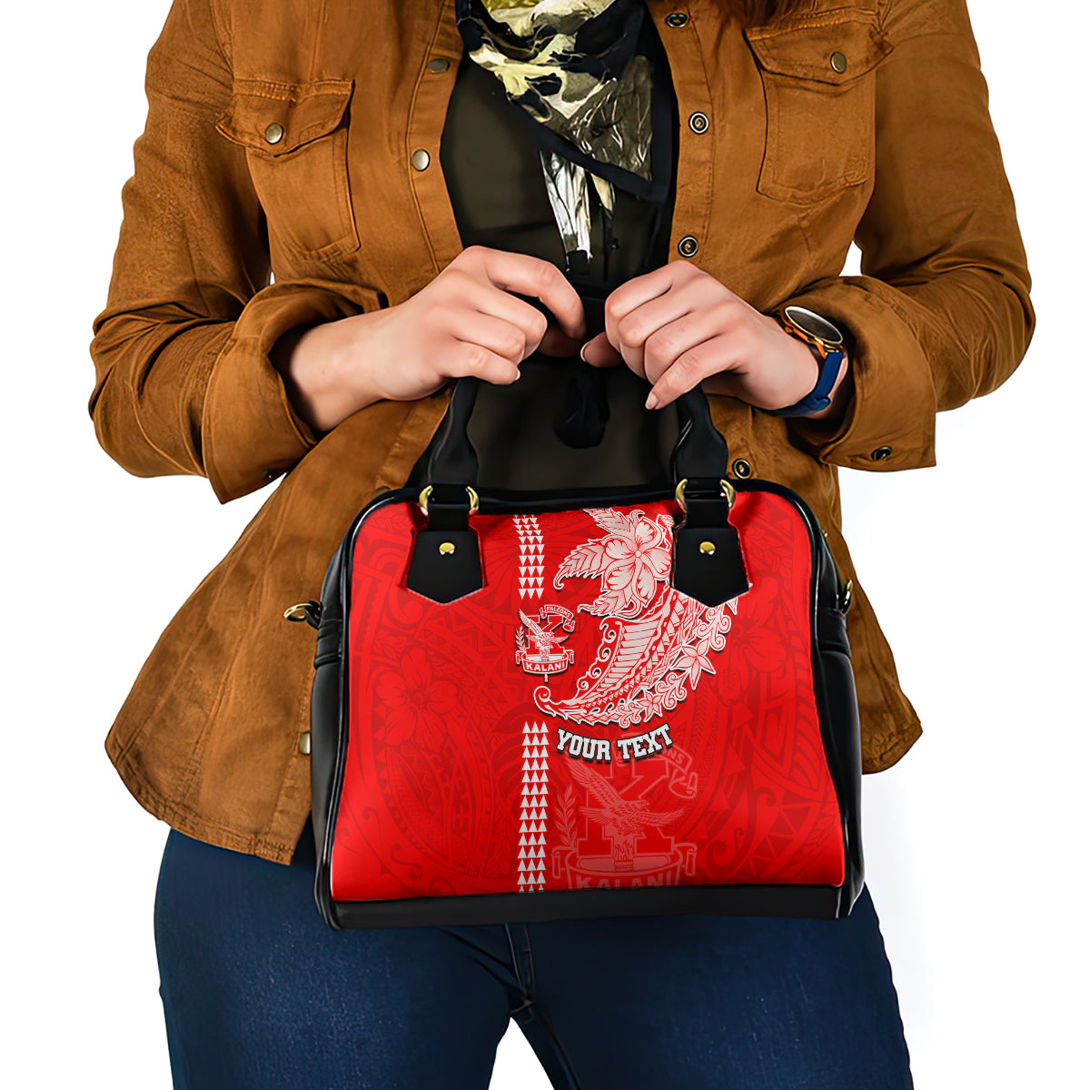 Hawaii Kalani High School Shoulder Handbag Tribal Kakau Pattern LT03 - Polynesian Pride