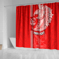 Hawaii Kalani High School Shower Curtain Tribal Kakau Pattern LT03 - Polynesian Pride