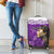 Custom New Zealand Womens Day Luggage Cover Traditional Maori Woman Polynesian Pattern Purple Color LT03 - Polynesian Pride