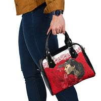 Custom New Zealand Womens Day Shoulder Handbag Traditional Maori Woman Polynesian Pattern Red Color LT03 - Polynesian Pride