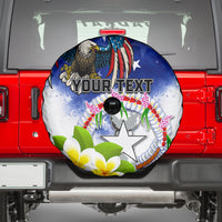 Custom Northern Mariana Islands Commonwealth Covenant Day Spare Tire Cover Plumeria Flower Splash Style LT03 - Polynesian Pride