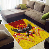 American Samoa Fautasi Race Area Rug Pago Pago-Aeto Samoan Tattoo and Eagle