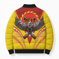 American Samoa Fautasi Race Bomber Puffer Jacket Pago Pago-Aeto Samoan Tattoo and Eagle