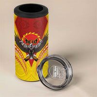 American Samoa Fautasi Race 4 in 1 Can Cooler Tumbler Pago Pago-Aeto Samoan Tattoo and Eagle