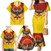 American Samoa Fautasi Race Family Matching Mermaid Dress and Hawaiian Shirt Pago Pago-Aeto Samoan Tattoo and Eagle LT03 - Polynesian Pride